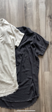 Load image into Gallery viewer, Linen Frayed Hem Shirt Dress
