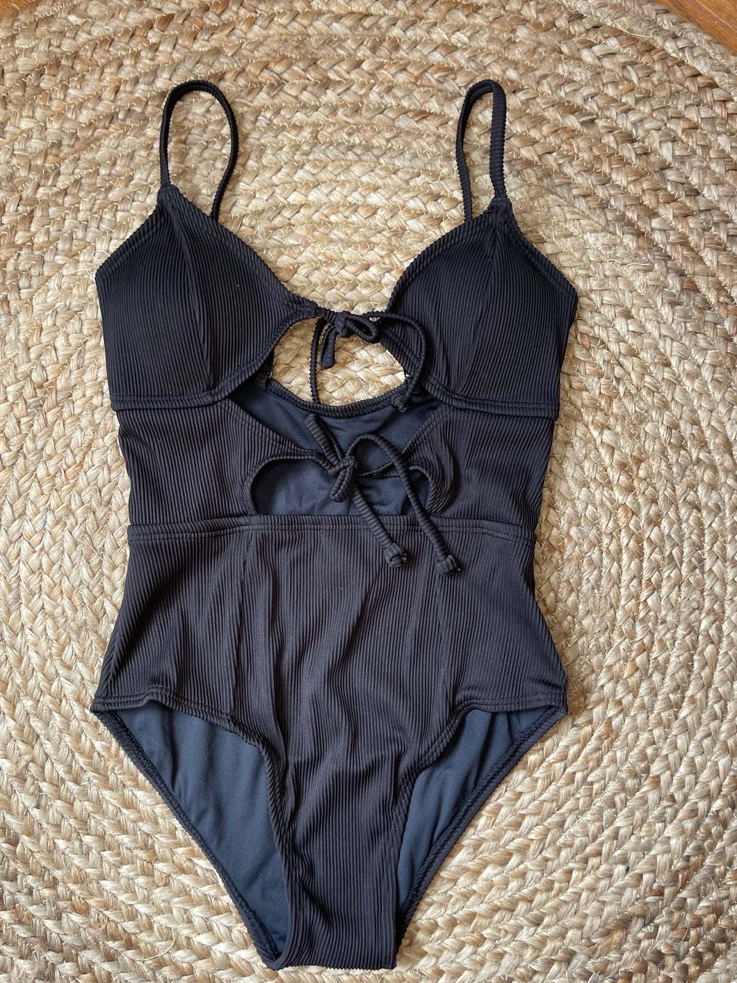 Ribbed Two Tie Swimsuit