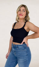 Load image into Gallery viewer, GNO Smock Ruffle Strap Crop Top
